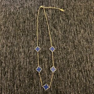 Royal Blue Clover Necklace
